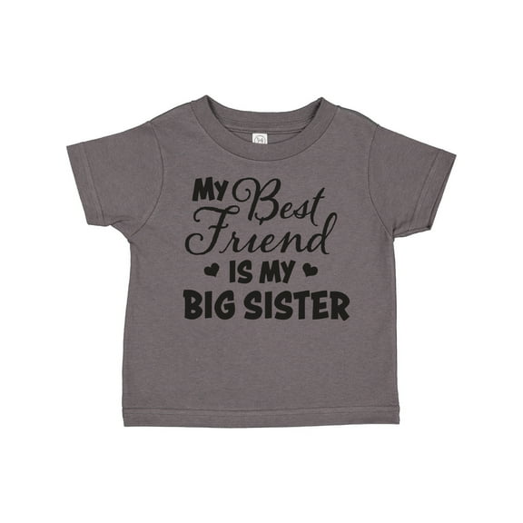 Inktastic My Best Friend is My Big Sister with Hearts Boys or Girls Toddler T-Shirt