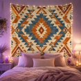 thumbnail image 2 of Geometric Diamond Against Textured Cream Background, Majestic Boho for Decor Enthusiasts, Southwestern Tribal Art, Housewarming Gift, Tapestry Wall Hanging for Living Room and Bedroom, 2 of 7