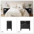 thumbnail image 3 of Hulala Home Traditional Nightstand with 2 Drawers, Set of 2, Black, 3 of 5