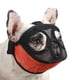 thumbnail image 1 of Bozal de hocico corto para perro, de malla transpirable y cara plana para bulldog, con máscara (negro-naranja), 1 of 6