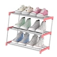 thumbnail image 2 of Advancent Zapatero de 4 niveles, organizador de zapatos de acero inoxidable multicapa, estante de almacenamiento para puerta de entrada, azul Almacenamiento y organización del hogar rosado 3 capas Advancent HA003484-02, 2 of 6