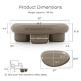 thumbnail image 2 of Kavren Modern Oval Glossy 3-Piece Coffee Table Set, Brown, 2 of 15