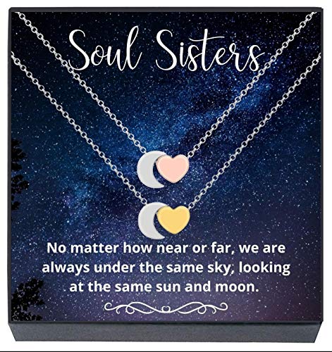 Sisters Best Friends Matching Bracelet for 3 Friendship BFF Bestie Heart Long Distance Bracelets Gift for 2 3 Girls Women