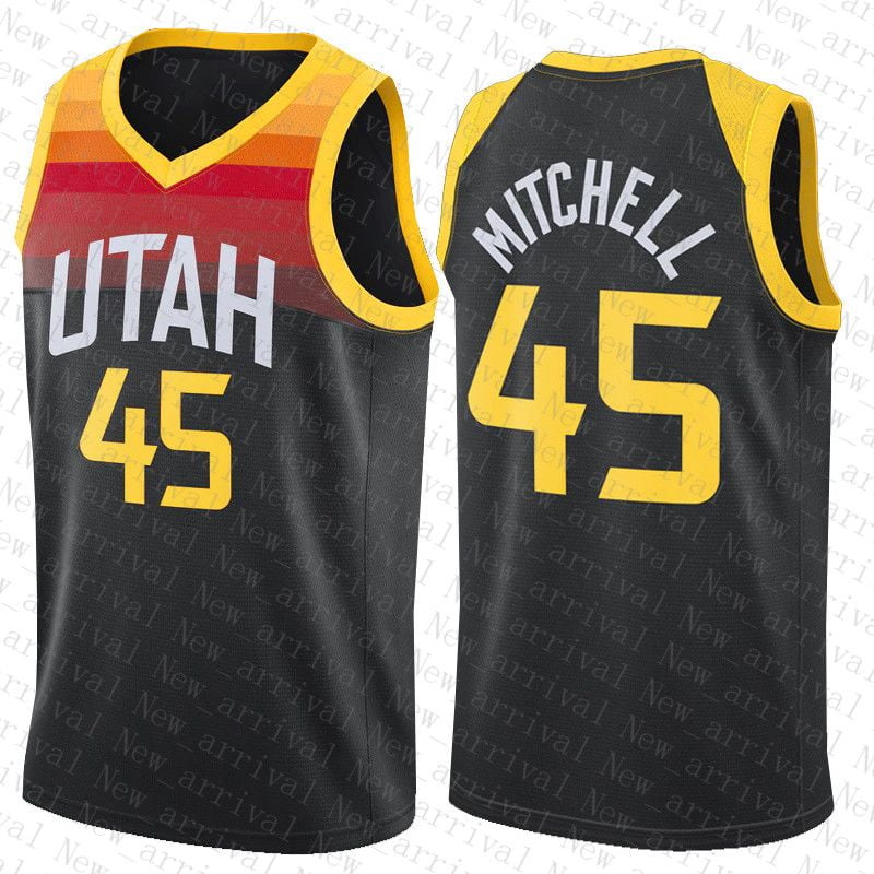 NBA_ Utah''Jazz''Men Basketball Jersey 45 27 32 12 Gold Donovan Mitchell  Rudy Gobert John Stockton Karl Malone 631