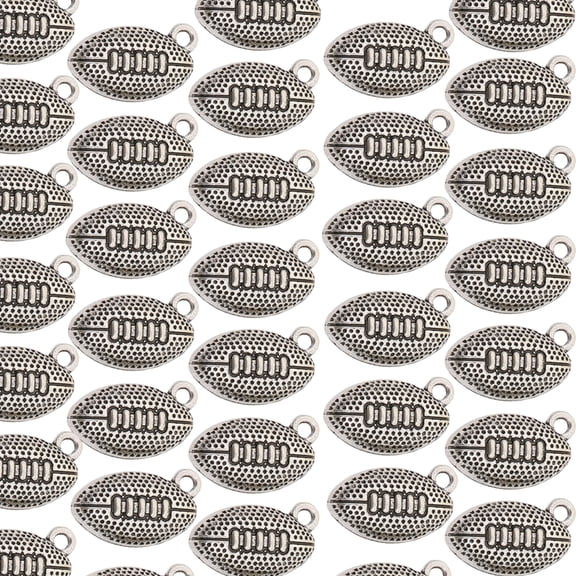 Pack of 100 Necklace Charm Vintage Alloy Charm Football Jewelry Component for Jewelry Crafts and Pendant Creation