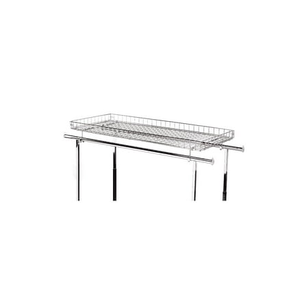 SSWBasics Wire Basket Topper for Double Rail Clothing Rack - 52 ½ “L x 22 ½” W
