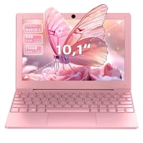 10.1-inch Portable Mini Pink Laptop Computer, DDR4 8GB RAM, 256GB SSD, Celeron N4020, Built-in Webcam, Notebook With WiFi, HDMI, Bluetooth, Type-C Charging, Easy to Carry