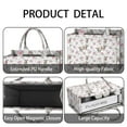 thumbnail image 4 of Large Capacity Tote Bag,White Highland Cow Flower Pattern Handbag Fashion Luxury Tote Bag,15.7"x13"x 5.1" Inches,Laptop Compatible, 4 of 6