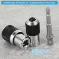thumbnail image 2 of Tap Socket Set, Tap Holder Tool 3/8 Inch Stable Tap Holders Sockets Compatible Tap Extractor Tool for Screw Extractors, 2 of 7