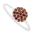 thumbnail image 3 of KIRAN FINE JEWEL Round Red Garnet Stackable Ring 925 Sterling Silver Wedding Engagement Women Gemstone Statement Jewelry Gift For Her, 3 of 5