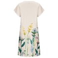thumbnail image 5 of CENGNIAN Women's Sexy Ruched Sleeveless Bodycon Mini Dress Summer Casual For V-neck Beach Floral Print Short Sleeve Loose Dresses, 5 of 5