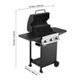 thumbnail image 2 of 3‑Burner Propane Gas Grill 36000 BTU Stainless Steel BBQ Grill, 338 Sq.In Cooking Area with Warming Rack Freestanding Outdoor Grill for Patio Backyard Garden Cooking, 2 of 18