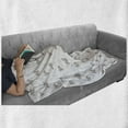 thumbnail image 5 of Cartoon Soft Flannel Fleece Blanket, Happy Little Flying Dinosaurs Baby Spotted Pterodactyls Childish Drawing, Cozy Plush for Indoor and Outdoor Use, 60" x 80", White and Pale Taupe, by Ambesonne, 5 of 5