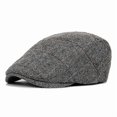 thumbnail image 1 of Middle-aged And Elderly Peaked Cap Adjustable Classic Beret Flat Hat (gray), 1 of 5
