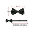 thumbnail image 3 of INSPIRE CHIC Men's Pre-tied Flower Solid Color Bow Ties for Elegant Wedding One Size Black, 3 of 4