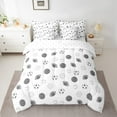 thumbnail image 2 of Castle Fairy Soccer Basketball Football 7pcs Bedding Comforter Set,Sport Theme Queen Bedding Sets Super Cozy,Ball Gamer Queen Sheet Sets,Super Cozy Gaming Room Decor,Reversible, 2 of 8
