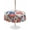 Red, Royal Blue, Coral, White, variant on Outdoor Tablecloth with Umbrella Hole for Patio/Picnic/Party/Camping, Independence Day Waterproof Table Cloth Rectangle Table Cover Washable, Gnomes American Flag Flowers Grey Wooden (60"x 84")