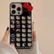 thumbnail image 5 of Sanrio-funda de teléfono con pantalla completa de Hello Kitty, carcasa negra con lazo para iPhone 15, 14, 12, 13, 11 Pro Max, XR, XS MAX, 7, 8 PLUS, MINI Y2K, dibujos animados, 5 of 5