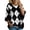 A-Black1107, variant on Womens Argyle Hooded Drawstring Knit Sweater Casual Fall Everyday Soft Pullover Hoodies