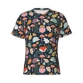 thumbnail image 4 of Vsdgher Autumn Fox Owl Print Men's Dry Fit Mesh Athletic Shirts Moisture Wicking Tennis T-Shirt Tops, 4 of 9