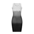 thumbnail image 4 of BLVB Womens Knit Ribbed Mini Tight Dress Sleeveless Crewneck Plain Club Party Dress Summer Slim Short Tank Dress, 4 of 5