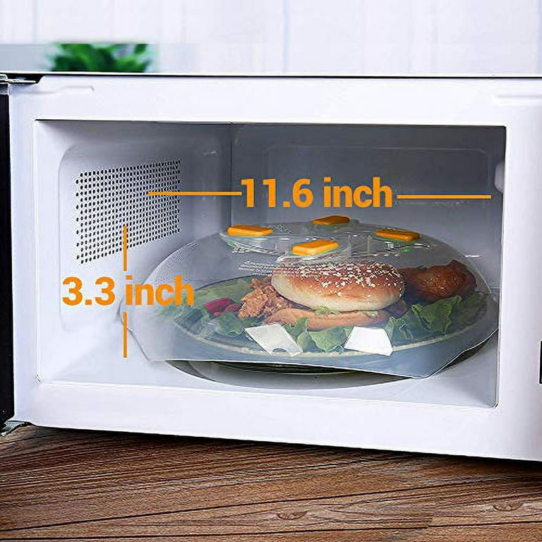 Gwong Microwave Splatter Cover Food Grade Heat Resistant Plastic Microwave  Food Plate Cover Guard Lid for Home(Orange) 