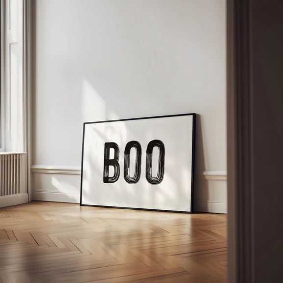 Boo Halloween Art Spooky Home Decor Fall Wall Art