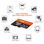 Vantrue 256GB microSDXC UHS-I U3 4K UHD Video High Speed Transfer Monitoring SD Card with Adapter for Dash Cams, Body Cams, Action Camera, Surveillance & Security Cams