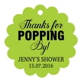 thumbnail image 1 of 100 PCS Personalized Baby Shower Favors Tags Custom Quote Thank You For Popping By Baby Shower Gift Hang Tags, 1 of 1