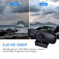 thumbnail image 2 of Yeacher Full HD 1080P Webcam Built-in Microphone Auto Focus USB Computer Camera Cam with Clip-on Base Plug and Play for Desktop PC Laptop Video Calling Conferencing Live Streaming Recording Online, 2 of 8