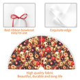 thumbnail image 4 of Rocae cute record music Skull for Christmas Tree Skirt with Pom Pom Trim for Holiday Party for Holiday Home Decor Indoor Outdoor-48", 4 of 7