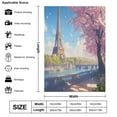 thumbnail image 2 of Blossoming Paris Eiffel Tower Backdrop Background for Photography Photo Booth Backdrop for Photoshoot Background Screen Video Recording Parties Curtain, 2 of 5