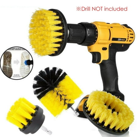 3pcs Tile Grout Power Scrubber Cleaning Brushes Cleaner Set For Electric