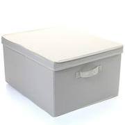 Household Essentials Jumbo Canvas Storage Box with Lid