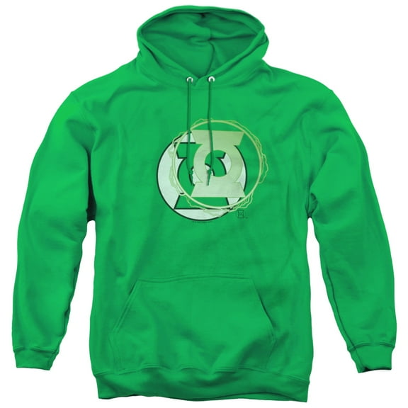 JLA Justice League Gl Energy Logo Adult Pullover Hoodie Sweatshirt Kelly Green