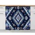 thumbnail image 2 of Boho Navy Blue Grey Small Sink Skirt 10"Wx11"L,Dustproof Under Sink Curtain W/ Self Adhesive Tape,Ethnic Geometric Southwestern Vintage Cabinet Curtain Cover for Bathroom Vanity,Kitchen Storage Shelf, 2 of 9