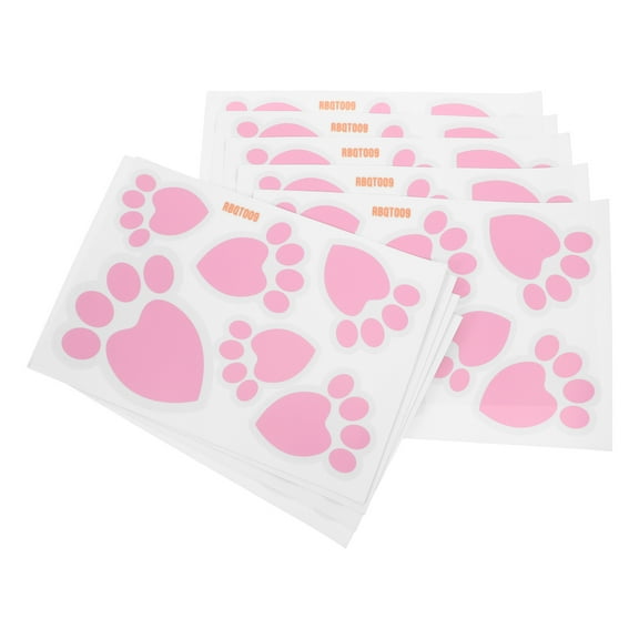 Hemoton Bunny Footprint Window Decals - Cute Wall Stickers for Home, Kids Room, Nursery Decoration
