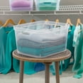 thumbnail image 4 of Sterilite 8.25x12.25x15 Inch Storage Bin w/ Carry Handles, Clear (6 Pack), 4 of 8