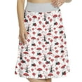 thumbnail image 1 of Women's East Flying Crane Birds Lanterns A-line Printed Skirt Casual Wear, 2XL, Red Black Pale Grey, by Ambesonne, 1 of 1
