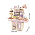 thumbnail image 3 of ChicYu 33 Piece Mini Kitchen Playset with Realistic Steam Lights Role Playing Game Includes Pretend Food Cooking Utensils Accessories Encourages Imaginative Play, 3 of 5
