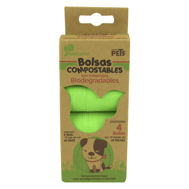 Bolsa sanitaria compostable Naturance 4 rollos 60 bolsas