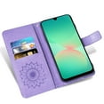 thumbnail image 3 of Asuwish Compatible with Samsung Galaxy A26 5G Wallet Phone Case and Tempered Glass Screen Protector Flip Credit Card Holder Stand Mandala Flower Cell Cover for A 26 26A LTE Women Purple, 3 of 8