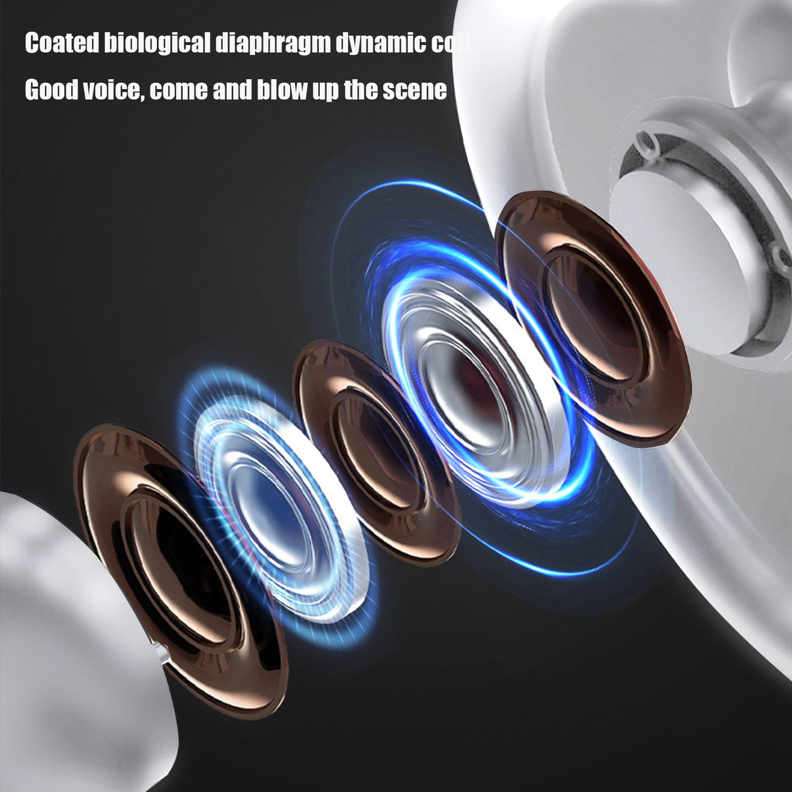 Long Tolerance Wireless Earphones, Leather Patterned Bluetooth Headset — 3.7x2.7x1.4 Inch IP53 Watertight Low Latency Earpieces for Gaming