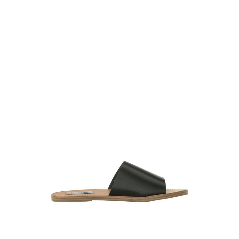 Steve Madden Grace Women s Flat Leather Slide Sandals Walmart
