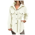 thumbnail image 4 of Trench-Coat Mi-Long pour Femmes avec Ceinture Double Boutonnage devant, 4 of 7