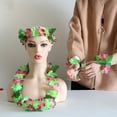 thumbnail image 5 of CSCHome Hawaiian Garland Party Supplies of Elastic Flowers Necklaces Headbands and Wristbands Beach Theme Party Decorations, 5 of 6