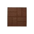 thumbnail image 3 of GroundSmart 16" x 16" x 3/4" Brown Dual-Sided Rubber Garden Patio Paver, 60 Pack, 3 of 12