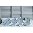 thumbnail image 2 of Ambesonne Christmas Throw Pillow Cover 4 Pack, Socks Hanging Bird, 20", White Blue, 2 of 5