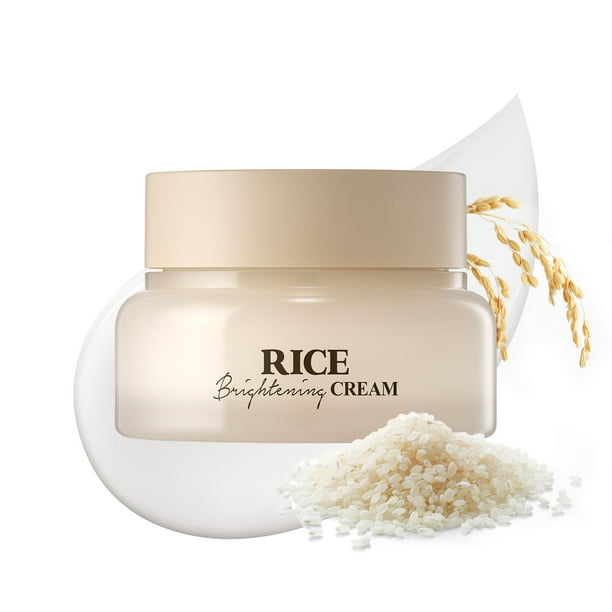Crema hidratante SKINFOOD Rice iluminadora, 60 ml, vegana