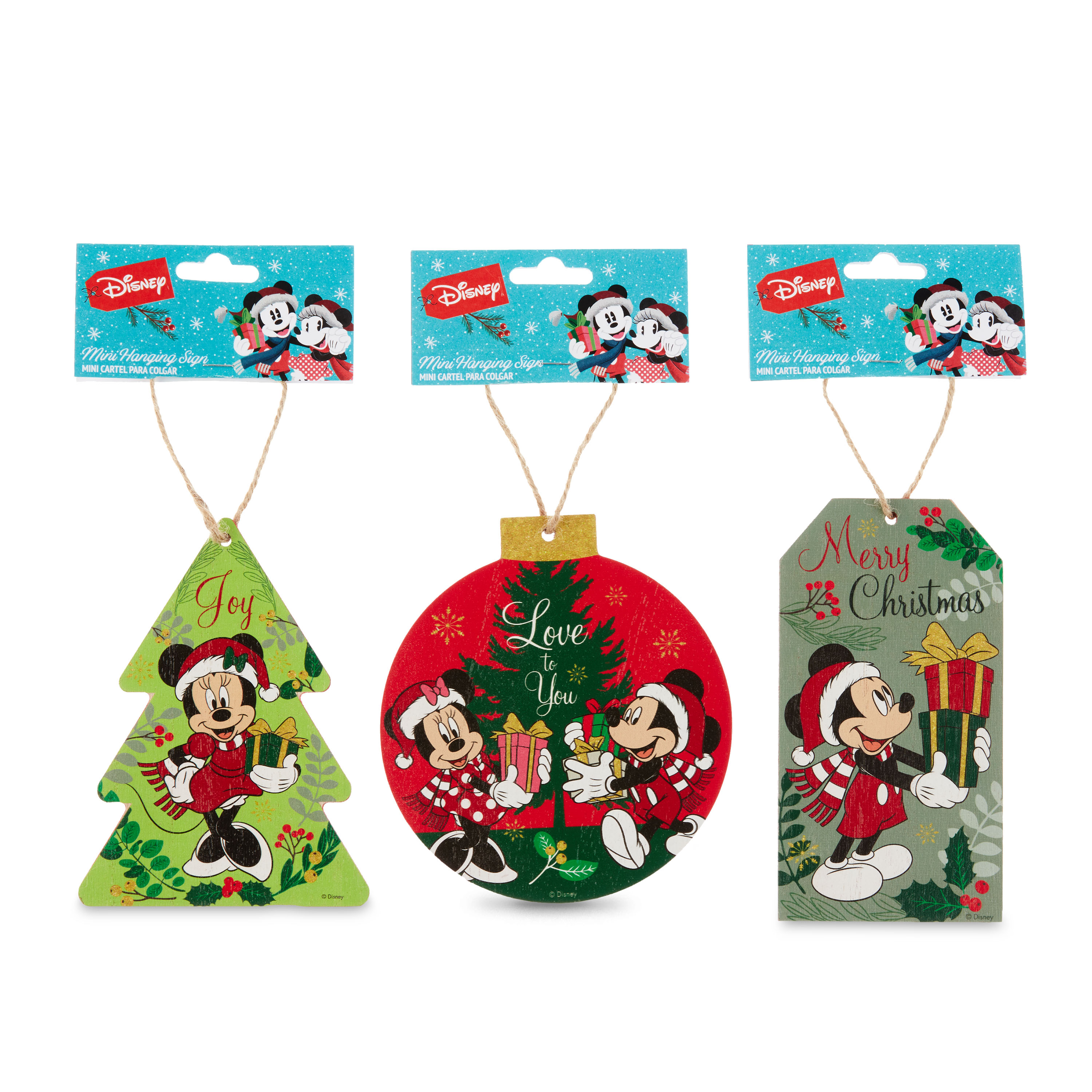 Disney Mickey and Friends Mini Hanging Sign 3 Pack Set, 6 inches Tall, MDF, Multi-Color, Online Only - image 2 of 5